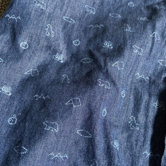 Like NEW Vans Super-Cute Camping Print Denim Shirt - Picture 4 of 7